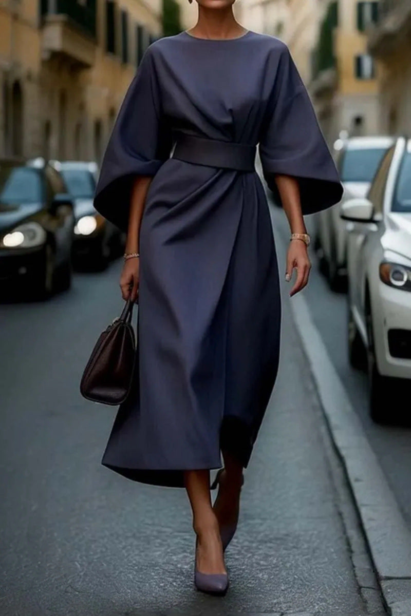 Aria Batwing Sleeve Tie-Waist Maxi Dress