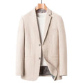 Men Slim Fit Linen Blend Solid Color Casual Suits