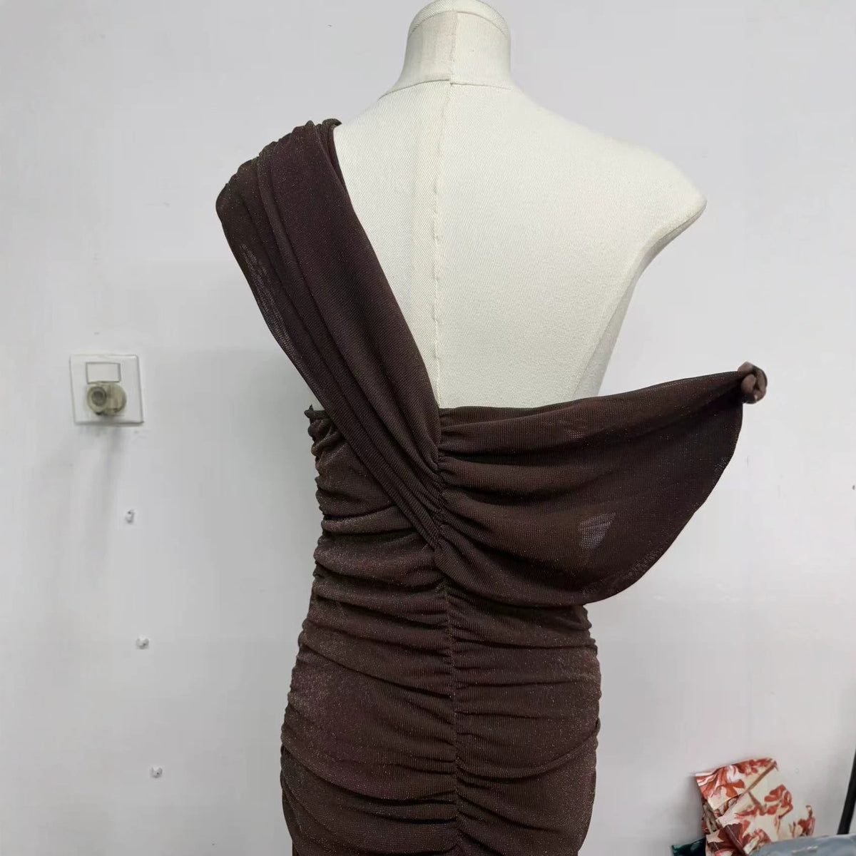 Vintage French-Style Sleeveless Chiffon Long Dress