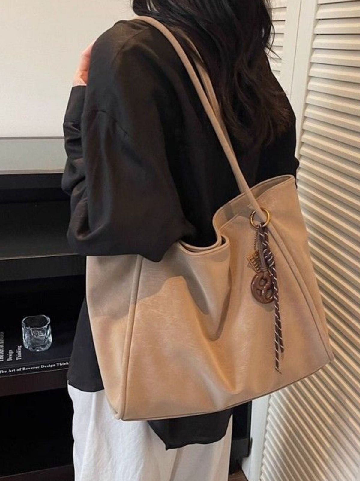 Solid Color Shoulder Bag