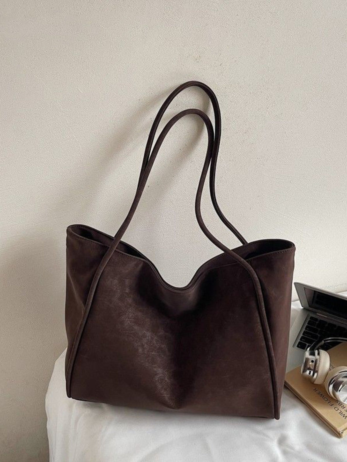 Solid Color Shoulder Bag