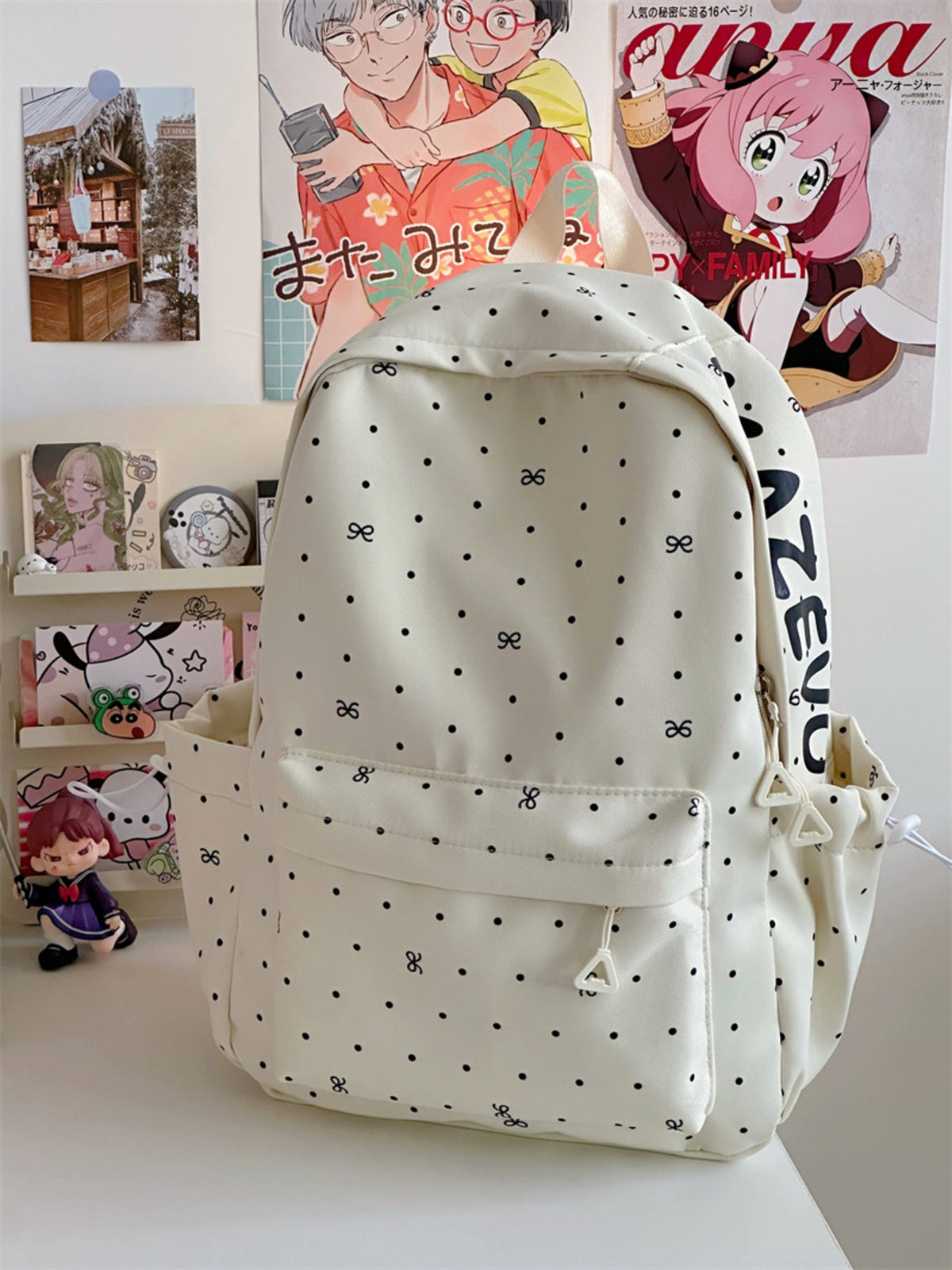Polka Dot Bowknot Backpack Bag
