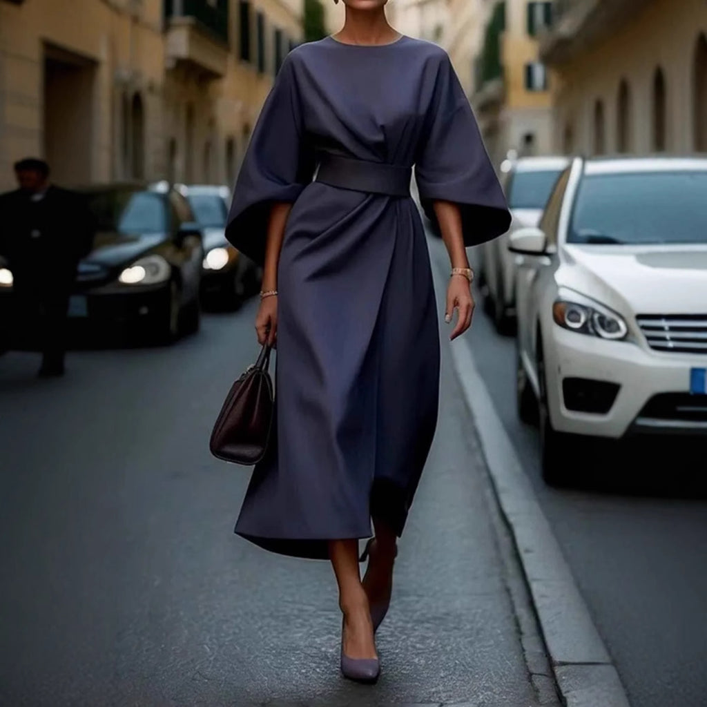 Aria Batwing Sleeve Tie-Waist Maxi Dress