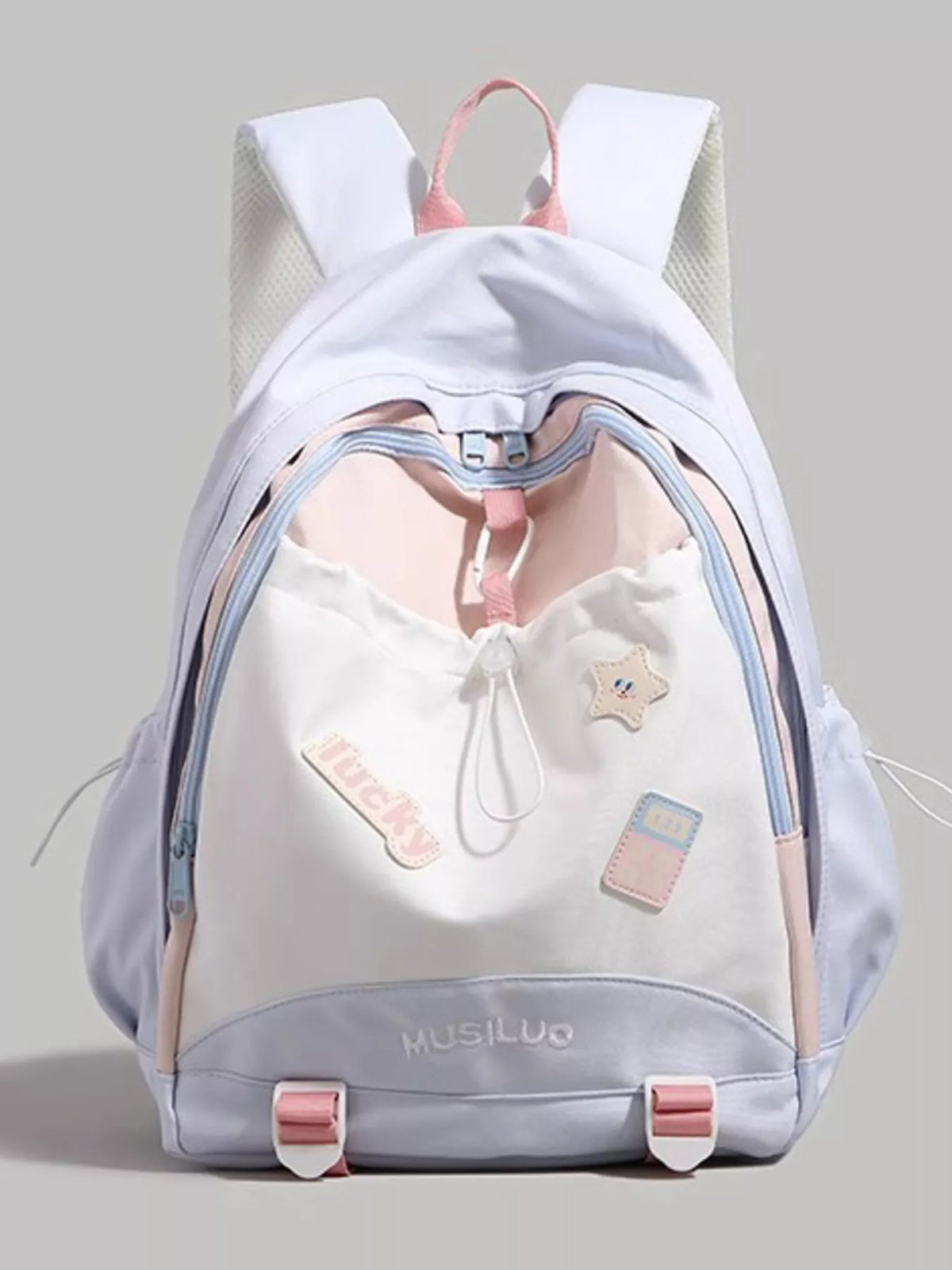 Drawstring Contrast Backpack Bag