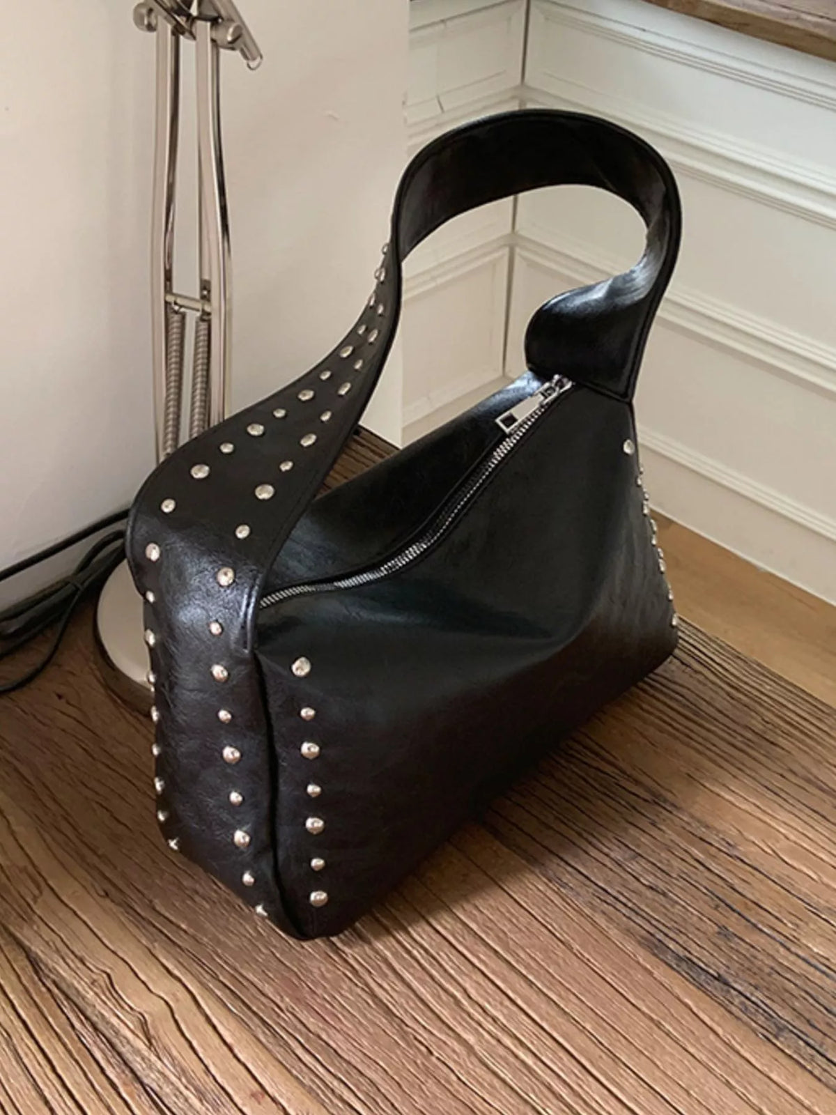Studded Accent Shoulder Bag